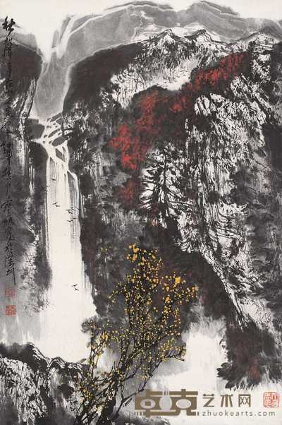 刘宝纯 1986年作 秋声多在山 立轴 67×45cm